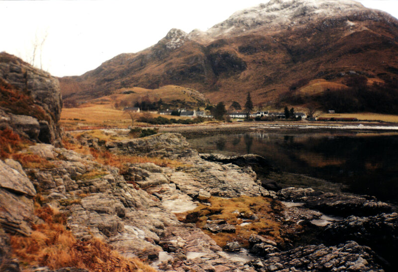 coastal village in mountainous region