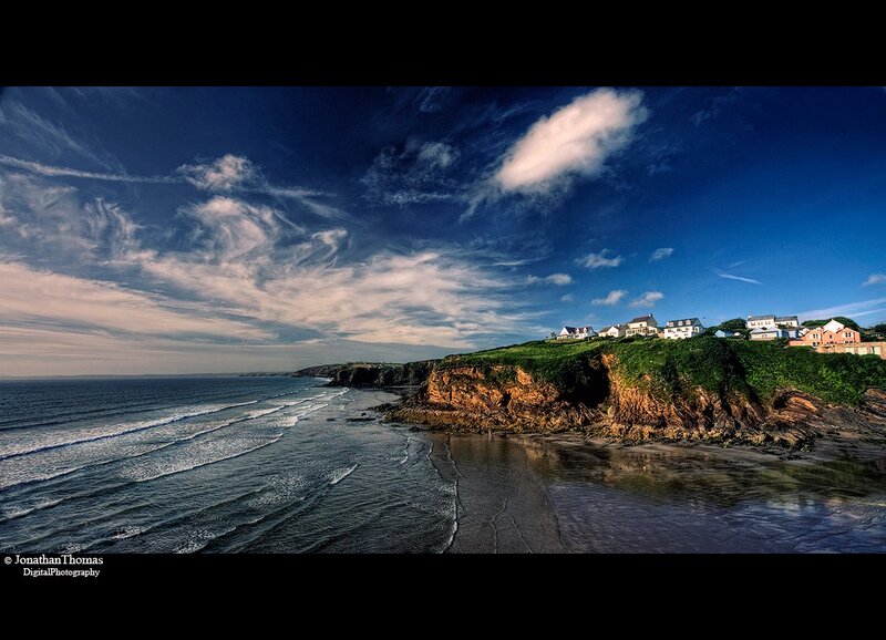Coastal village on a cliff