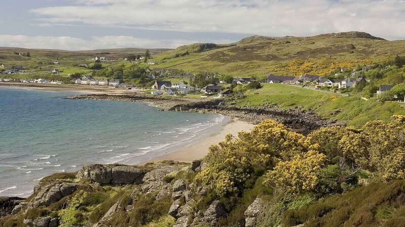 coastal village on a hillside