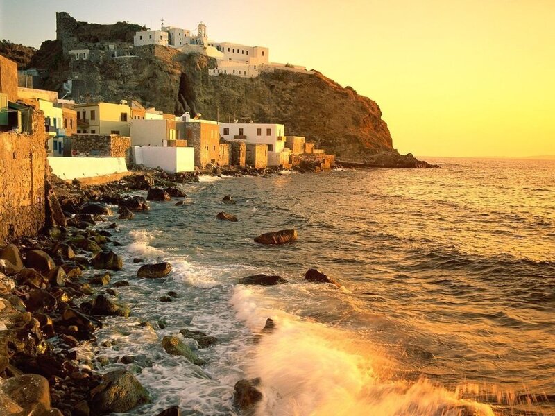 Coastal Village on Cliff