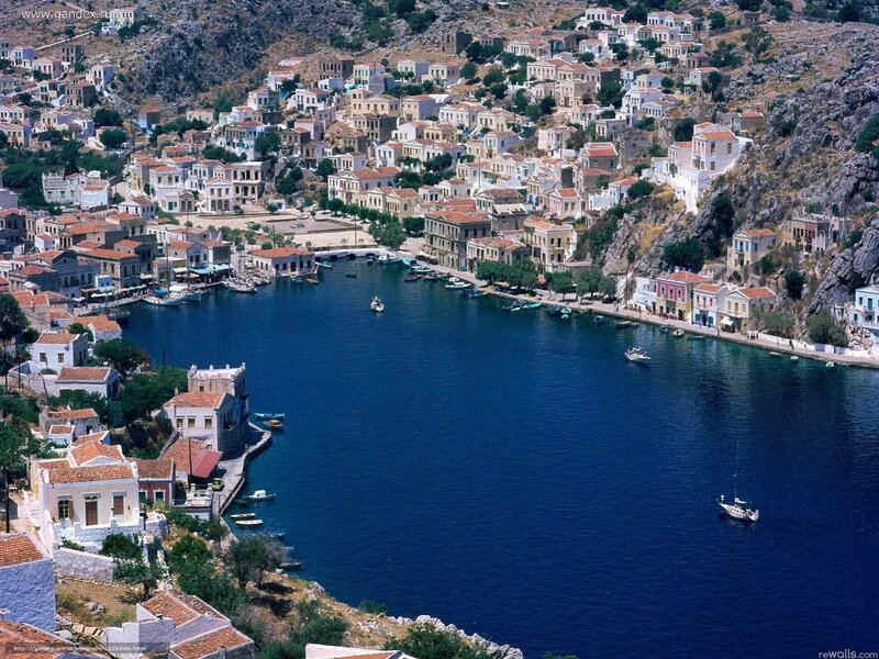 Coastal village on Greek island