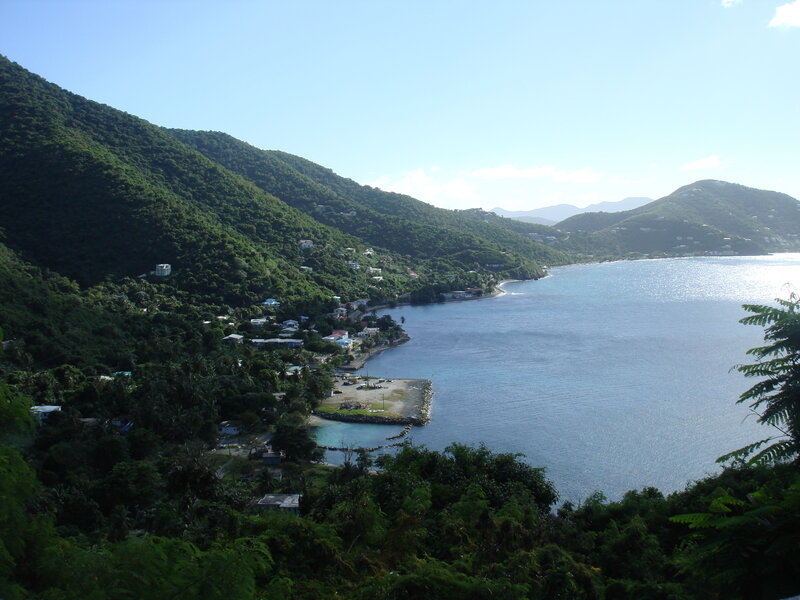 Coastal Village on Hillside — Green, Serene