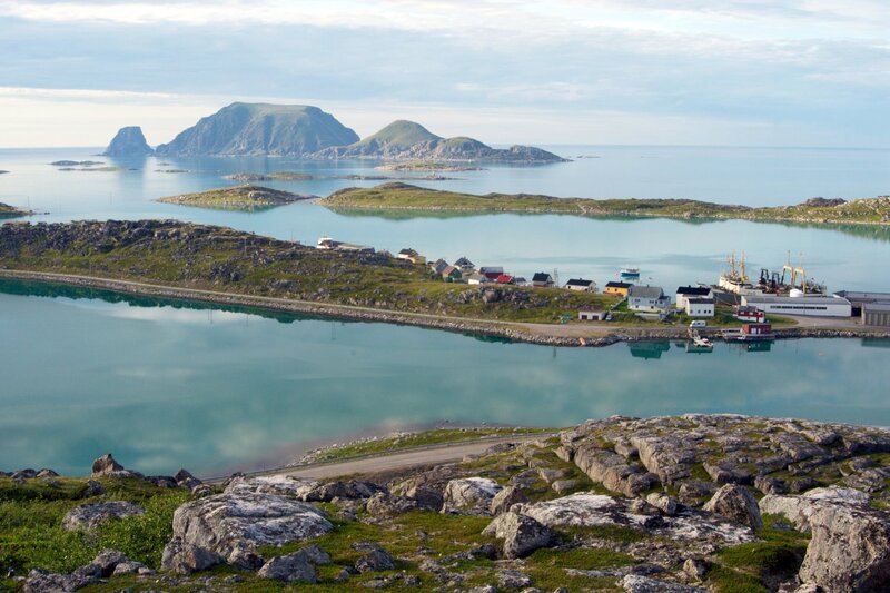 Coastal Village on Island