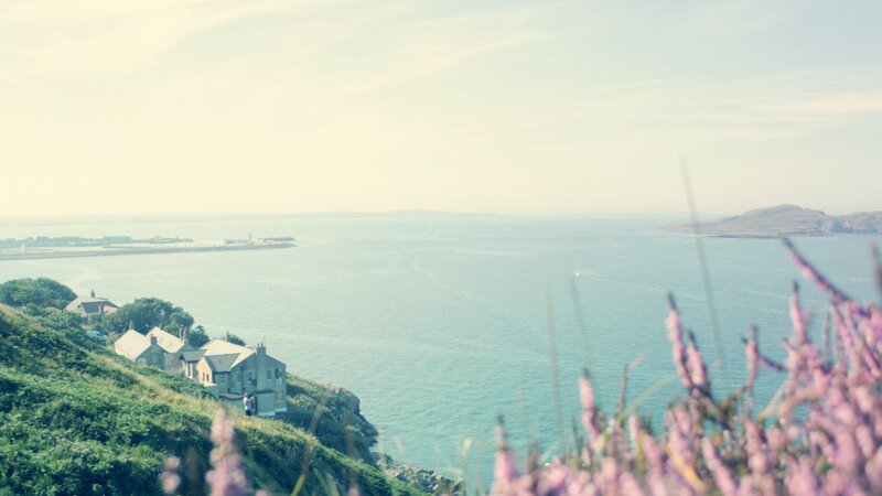 Coastal village overlooking the sea