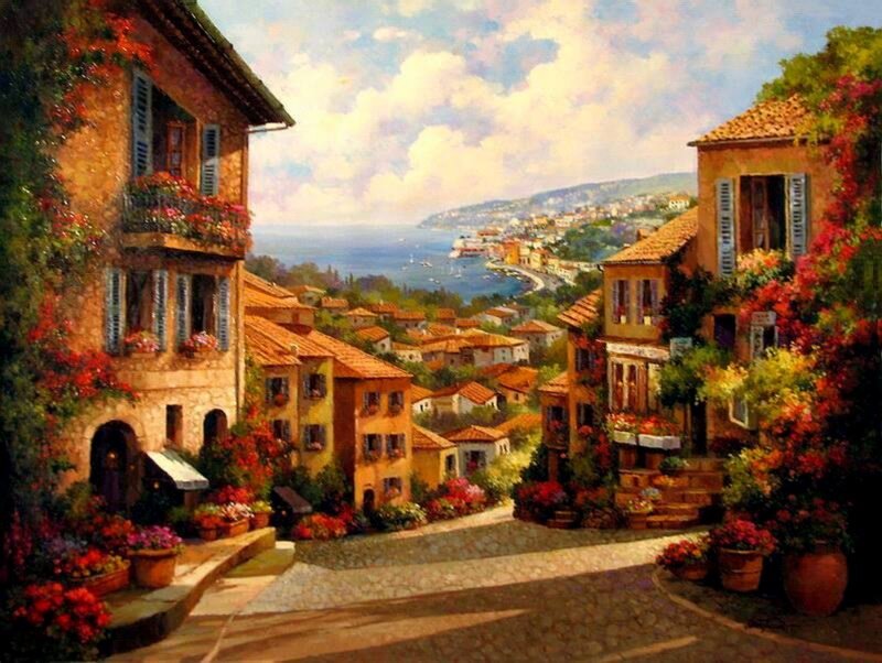 Coastal Village Street — Orange