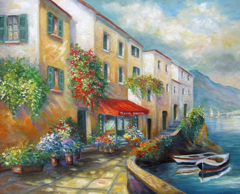 Coastal Village Street — Yellow
