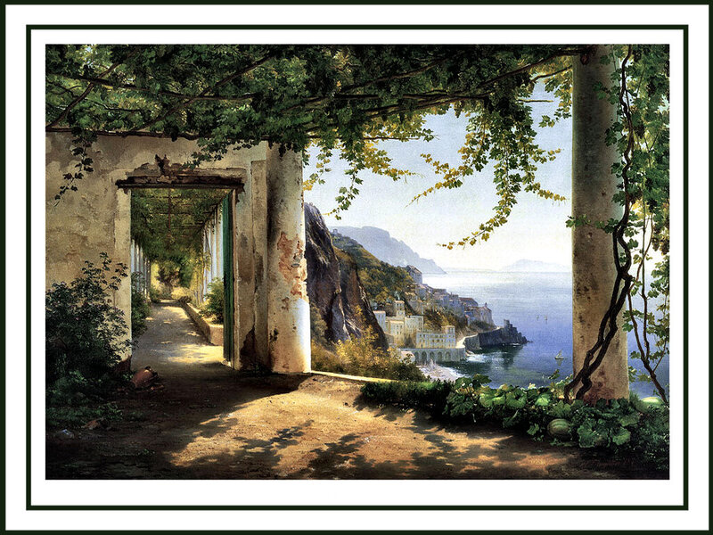 Coastal Village View — Green
