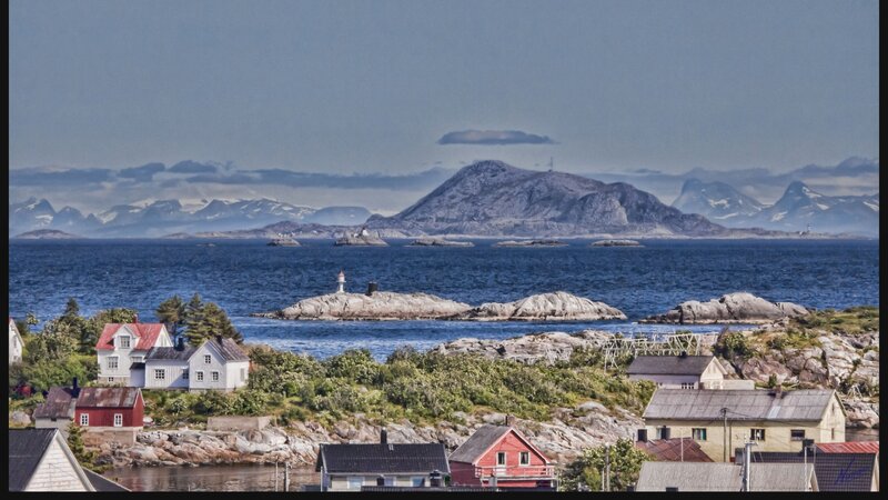 Coastal Village with Lighthouse