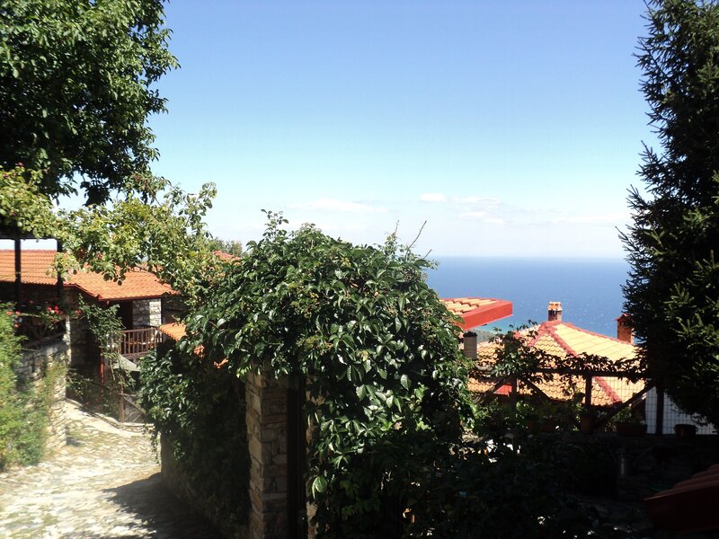 Coastal village with sea view