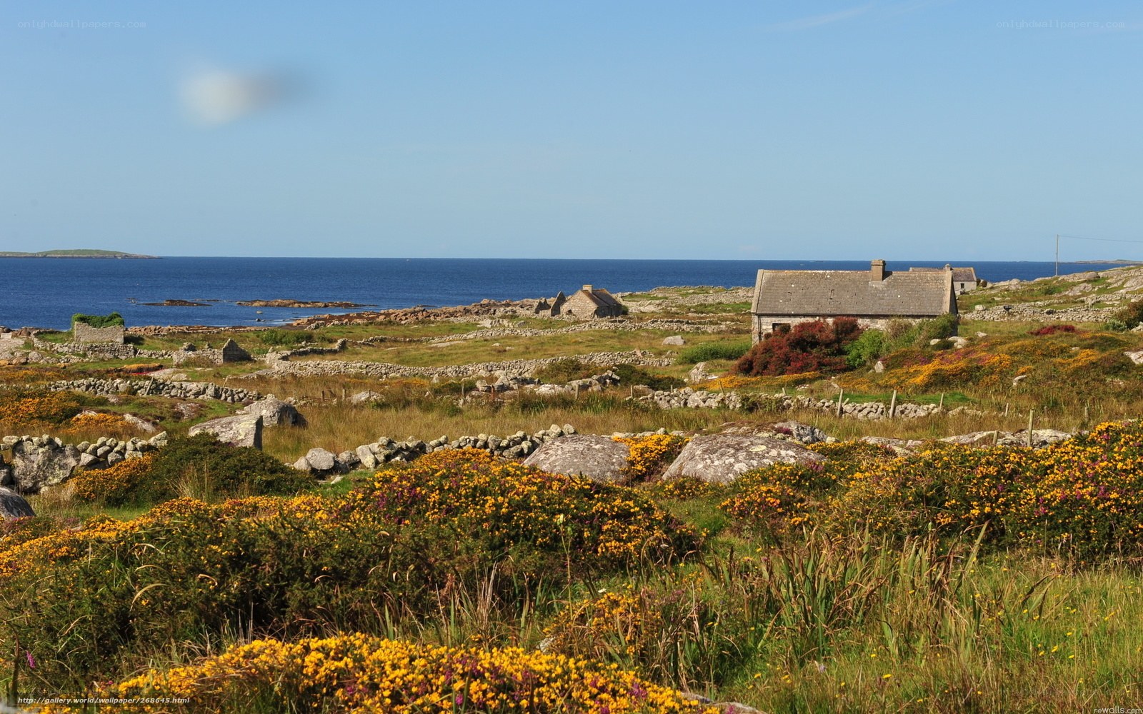 coastal village with stone houses