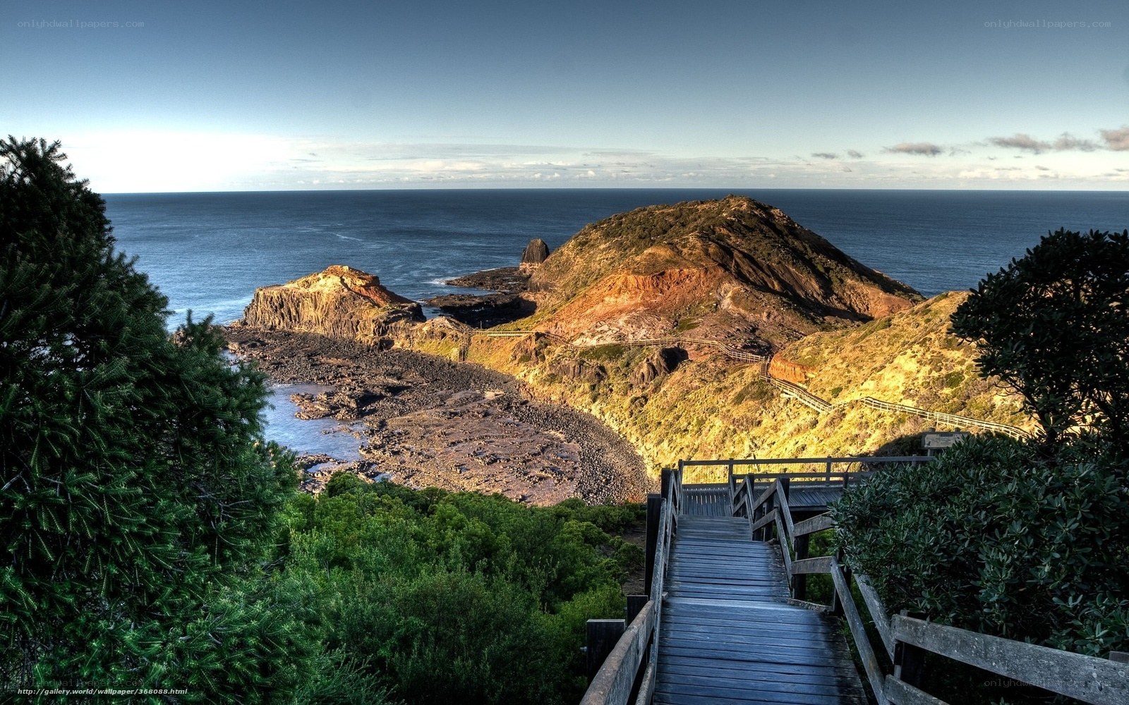 coastal walkway to rocky headland