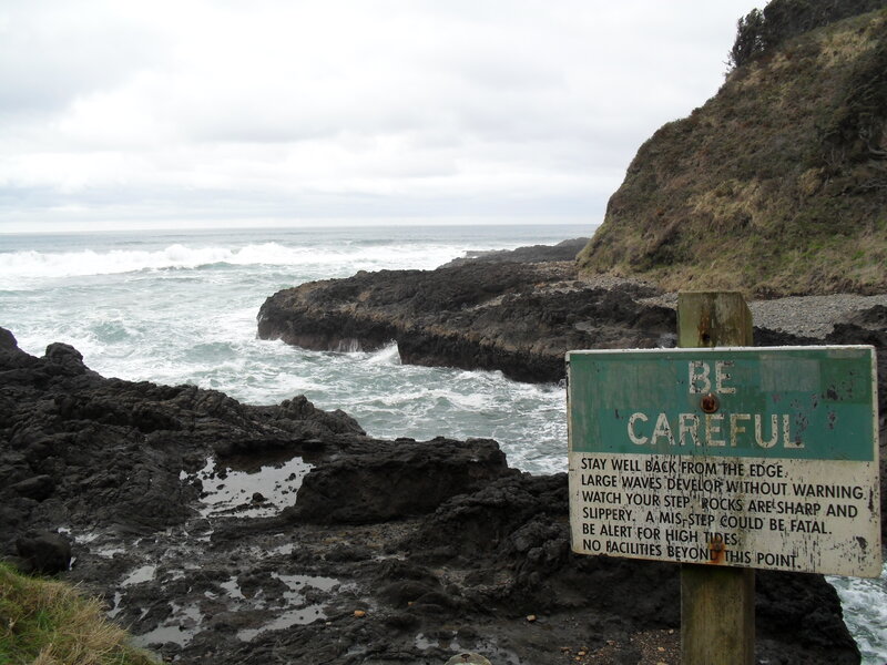 coastal warning sign