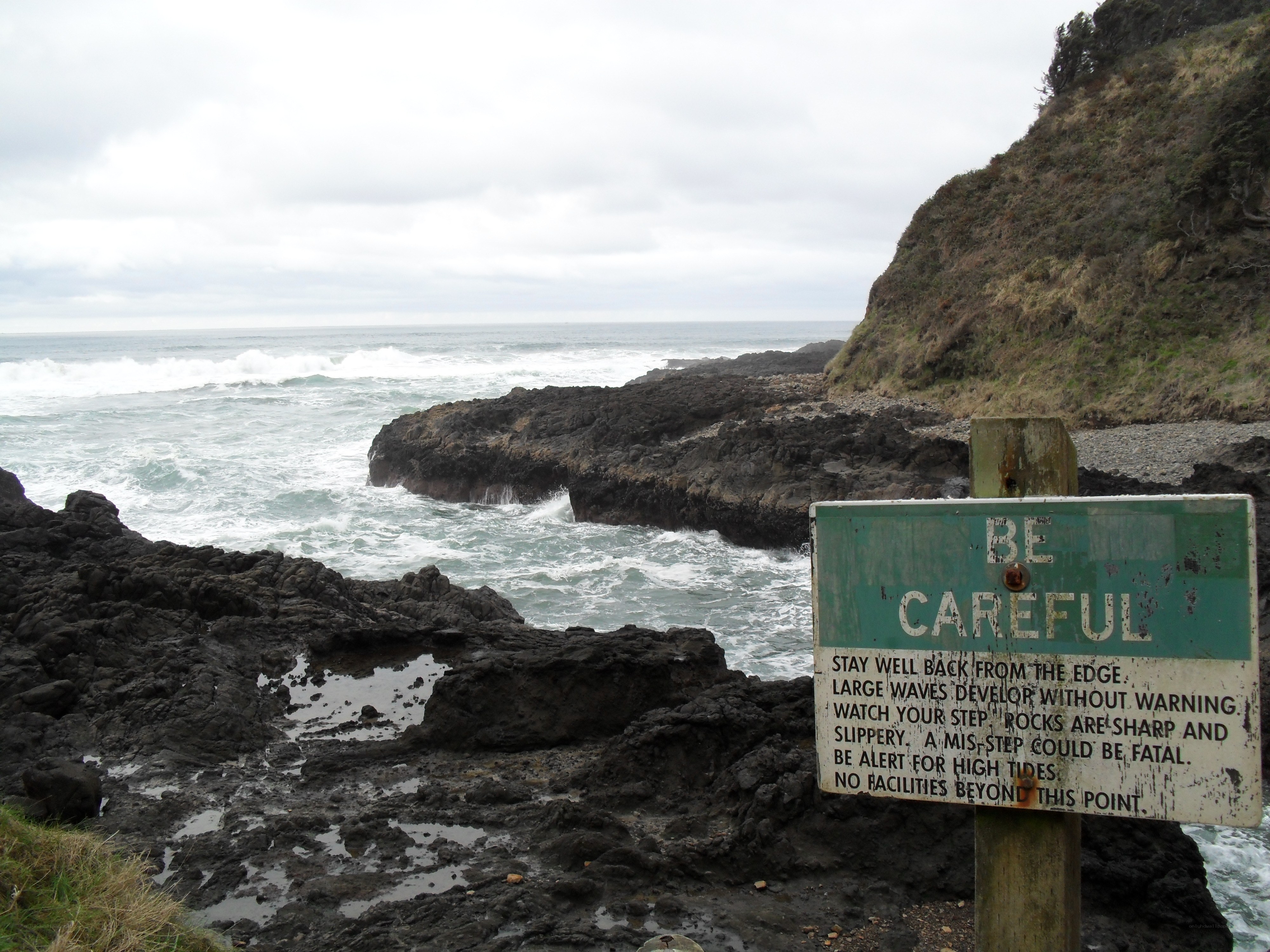 coastal warning sign