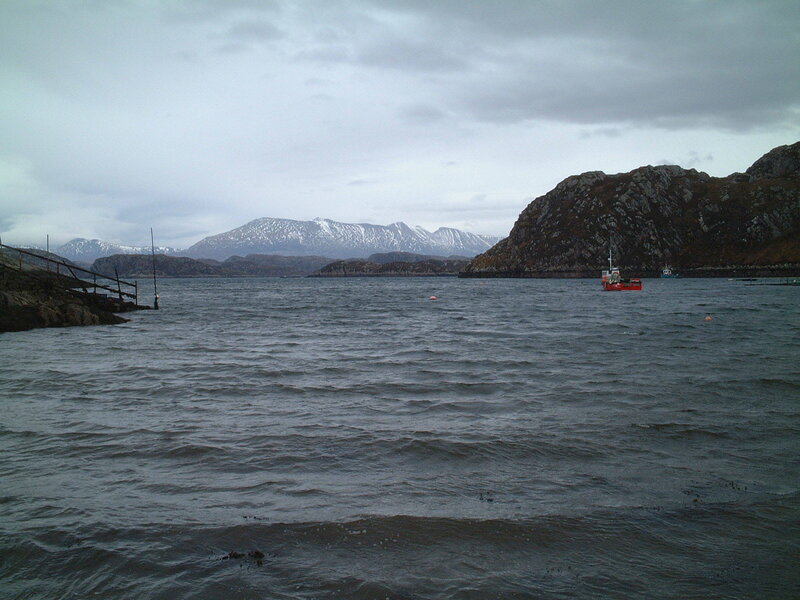 coastal waters with mountains