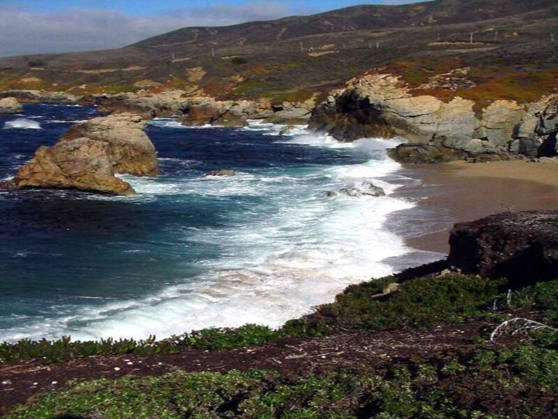 Coastal Waves Crashing — Blue, Dramatic, Afternoon