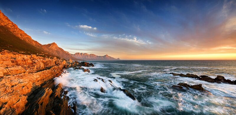 Coastal Waves Crashing — Blue, Dramatic