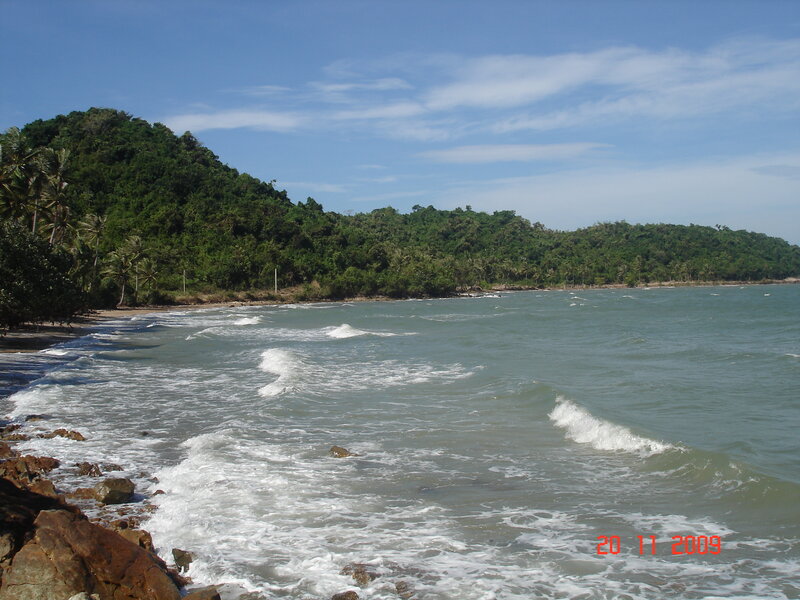 Coastal Waves on Rocky Shore
