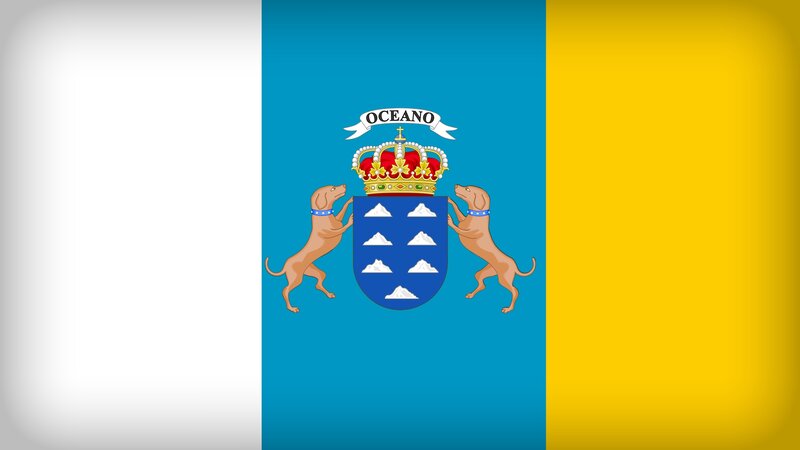 Coat of Arms on Flag — Blue, Formal