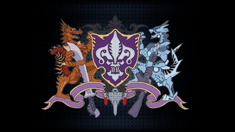 Coat of Arms with Dragons — Purple