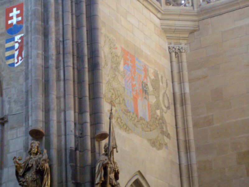 coats of arms in a cathedral