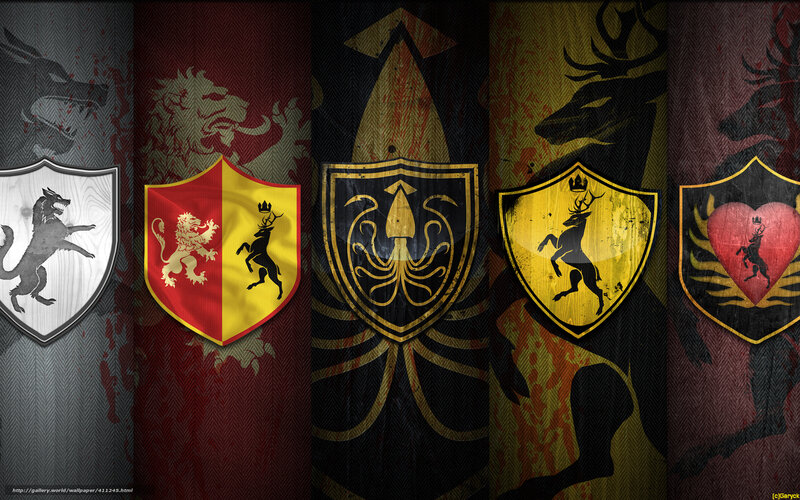 Coats of Arms in a Row — Black
