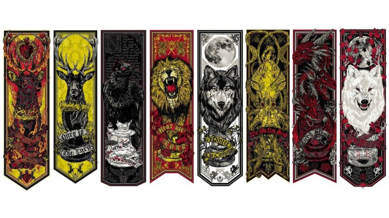 Coats of Arms with Animals — Red, Dramatic