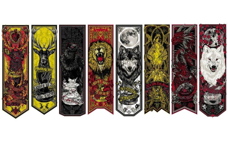 Coats of Arms with Animals — Red