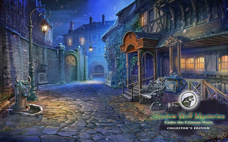 Cobblestone Alley at Night — Blue, Mysterious