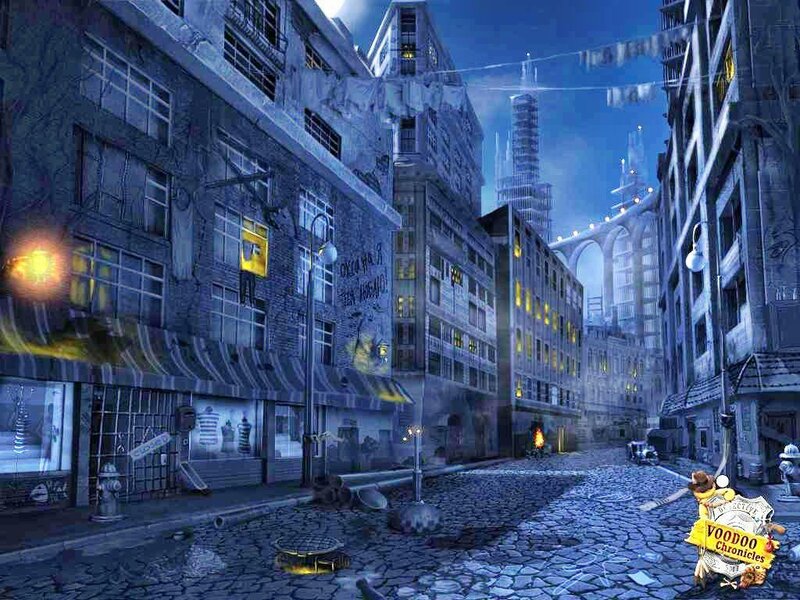 Cobblestone Alley at Night — Blue
