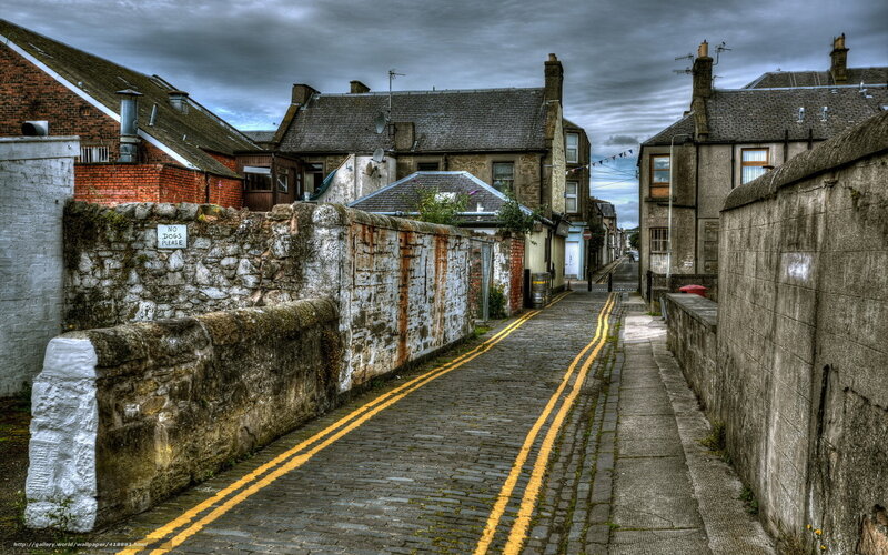 Cobblestone alley in a historic town