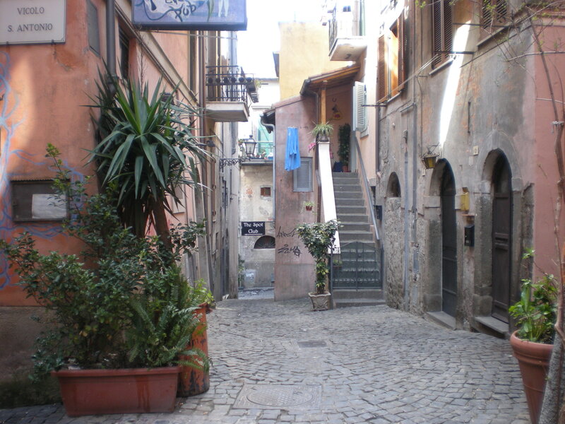Cobblestone alley in Rome