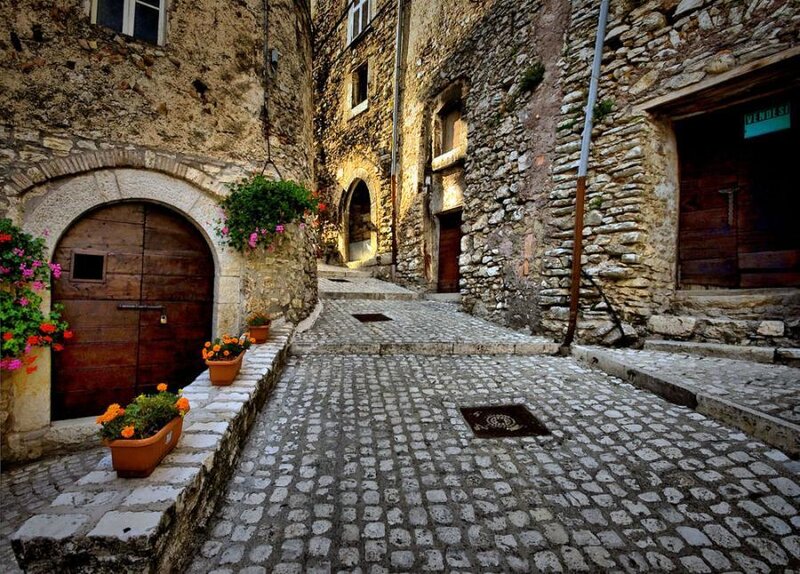 Cobblestone Alley in Village
