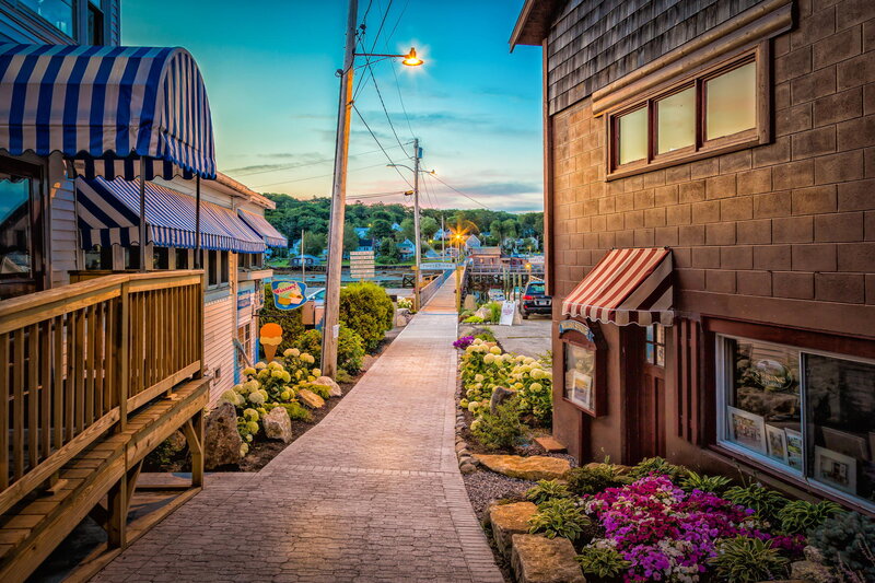 Cobblestone Alleyway — Blue