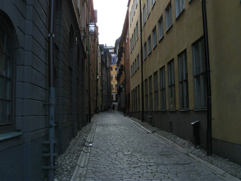 Cobblestone Alleyway — Gray, Quiet, Afternoon, Photograph, Buildings