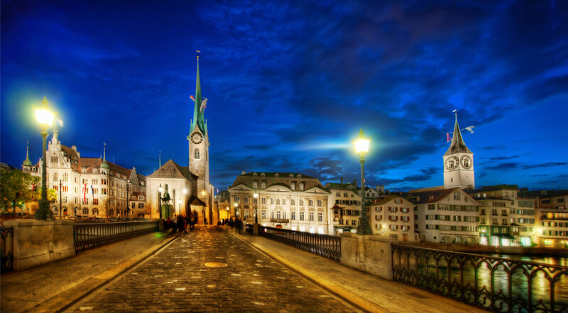 Cobblestone Bridge at Night