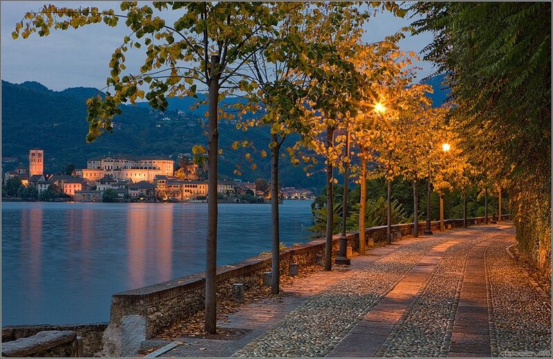 Cobblestone Path by Lake