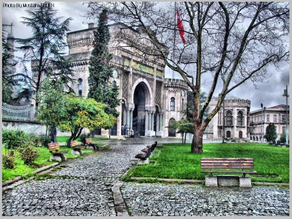Cobblestone path to historic gate