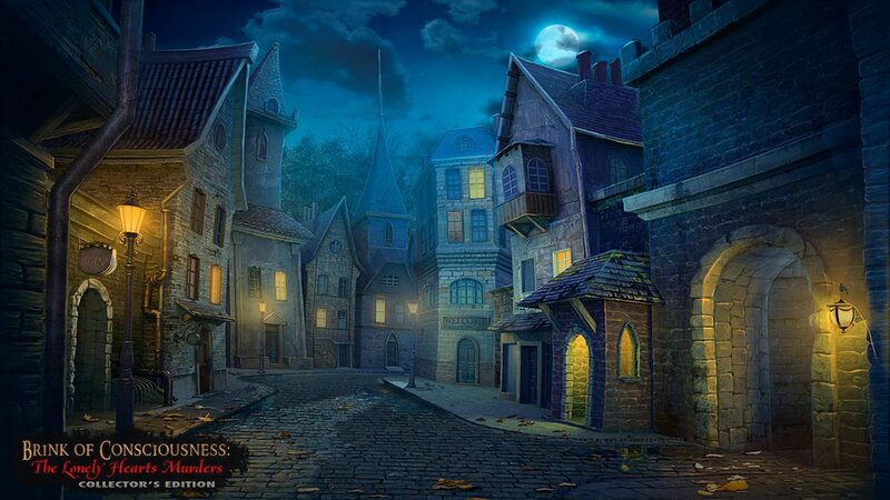 Cobblestone Street at Night — Blue, Mysterious