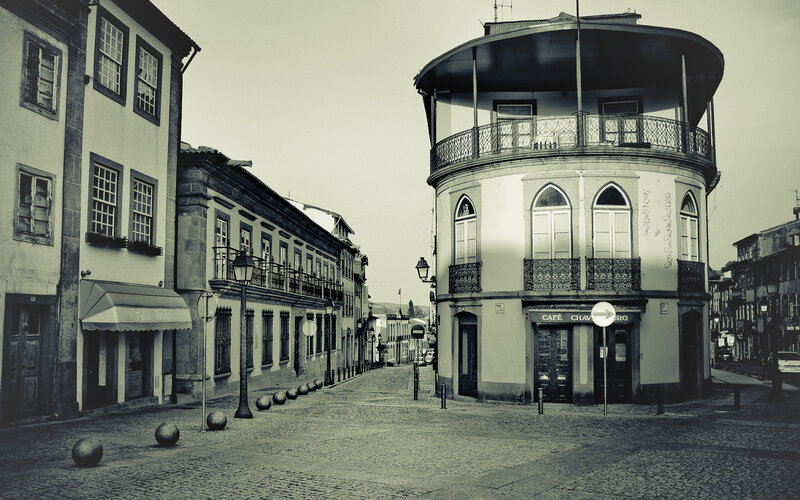 Cobblestone Street Corner