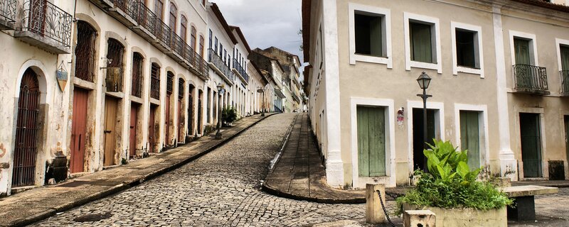 Cobblestone street in historic town