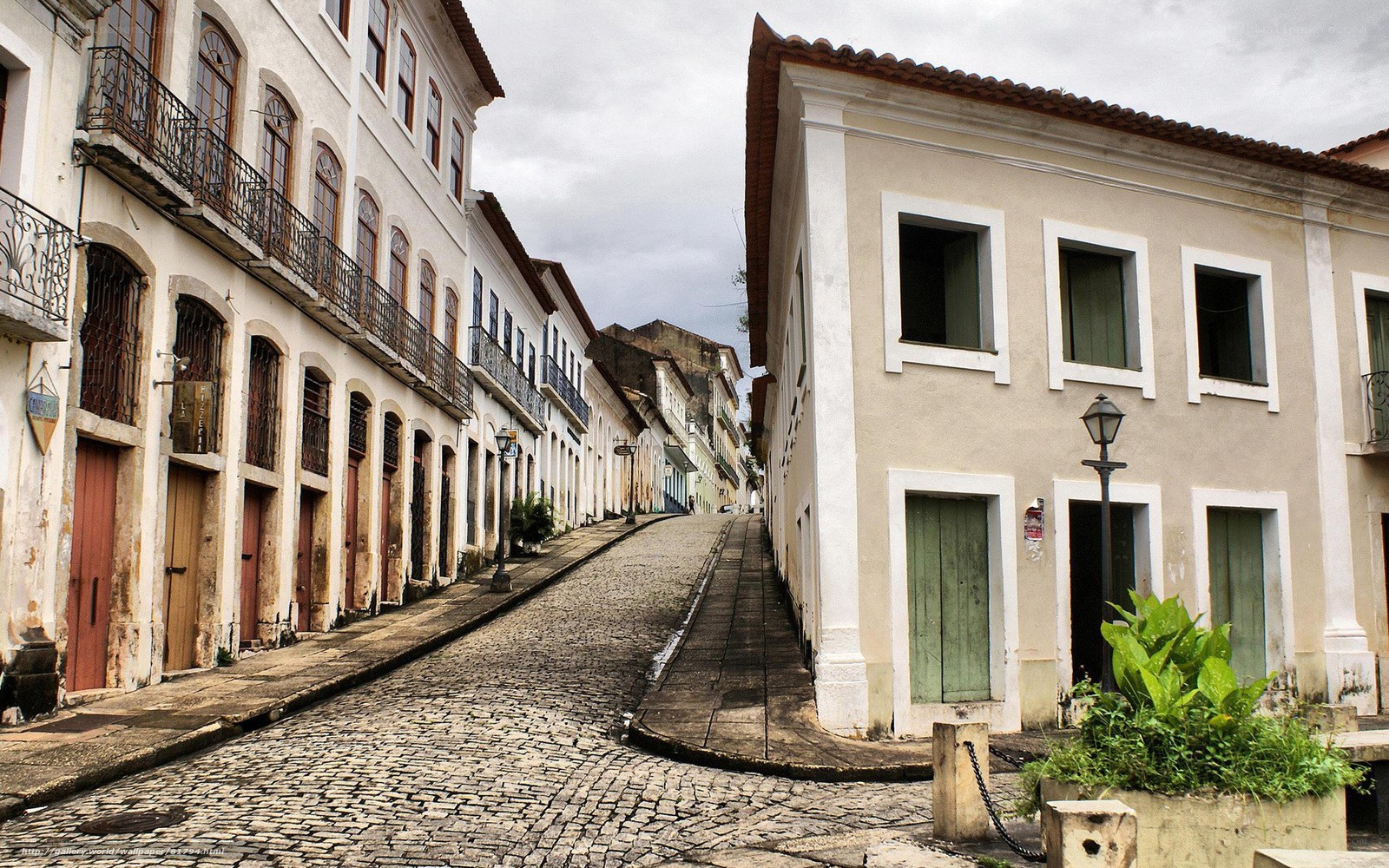 Cobblestone street in historic town