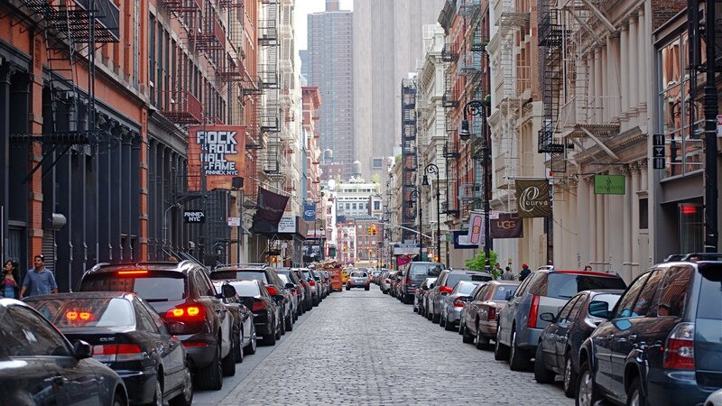 Cobblestone street in NYC