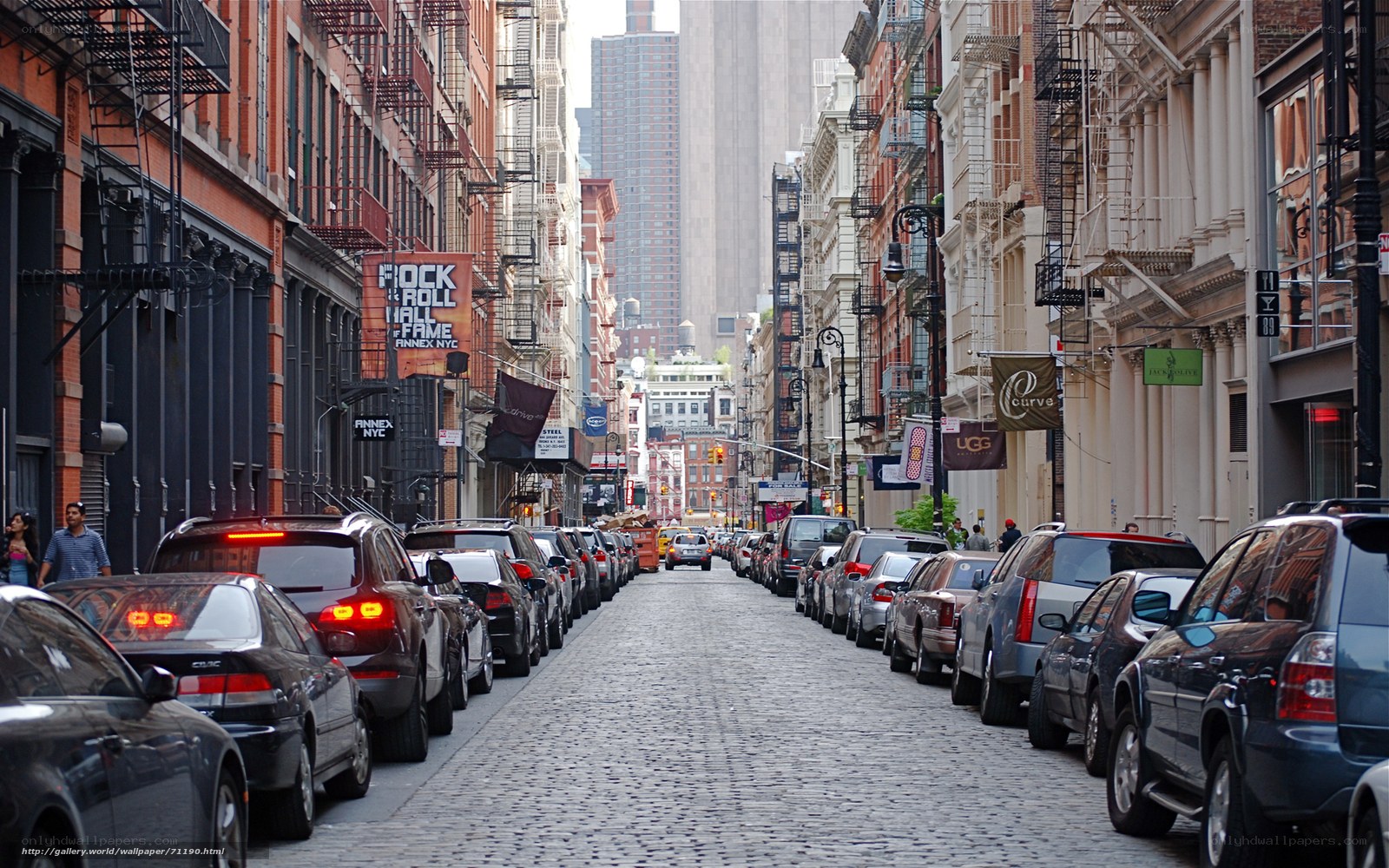 Cobblestone street in NYC