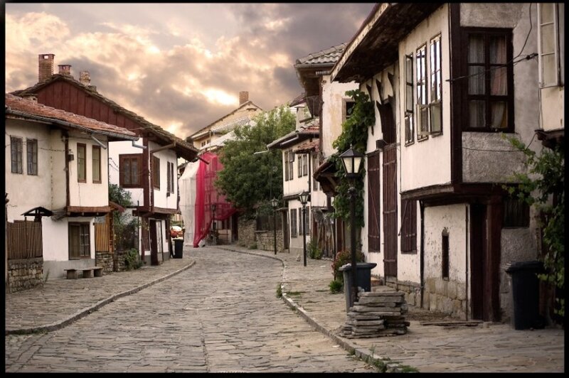 Cobblestone Street in Old Town — Gray