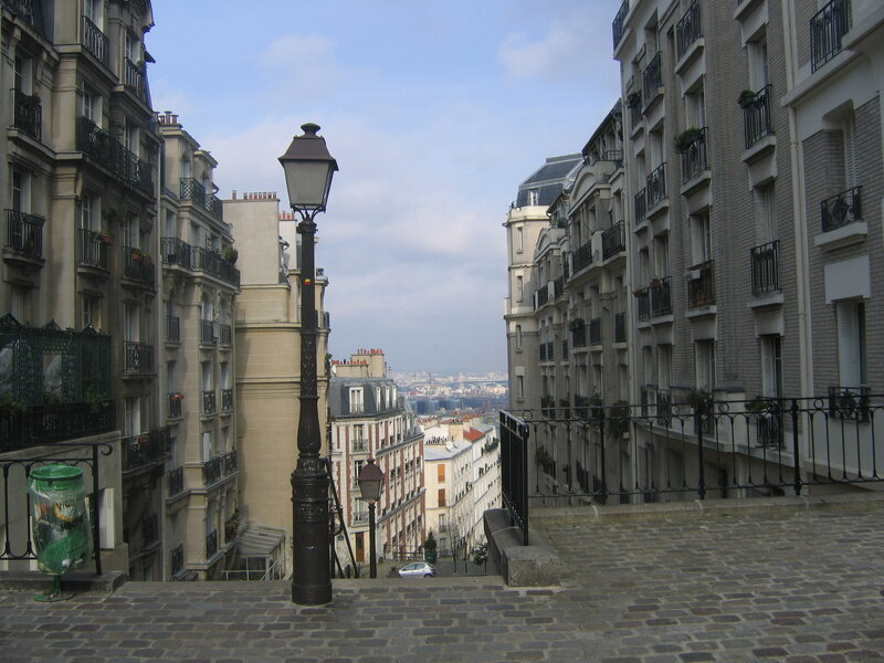 Cobblestone Street in Paris — Gray