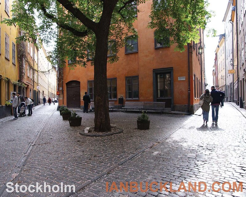 Cobblestone street in Stockholm