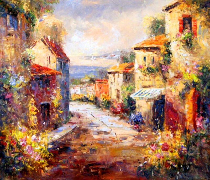 Cobblestone Street Village — Yellow