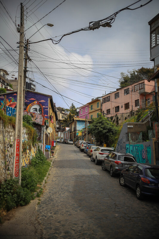 Cobblestone Street with Cars — Gray, Urban, Afternoon