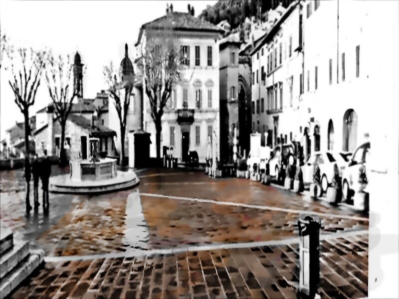 Cobblestone Town Square — Black