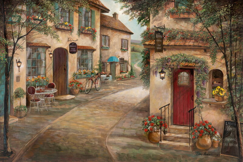 Cobblestone Village Street — Beige